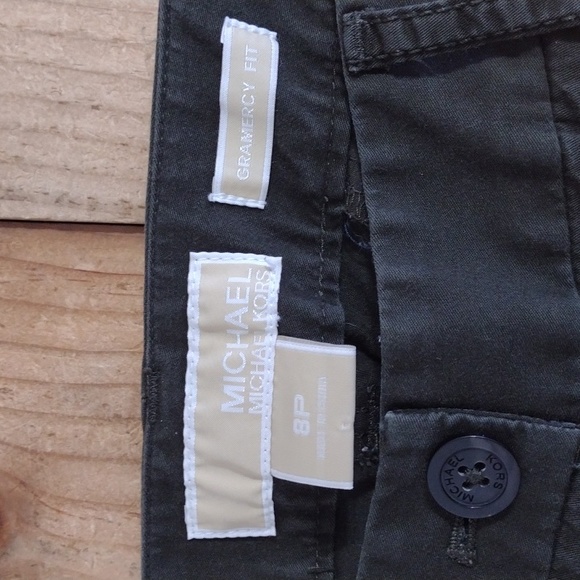 Michael Kors Army Green Gramercy Fit Flare Ankle Pants Size 8p - Picture 6 of 11